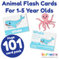 Animal Flash Cards for Toddlers & Kids - Animal ABC Flashcards - Animal Alphabet - 101 Toddler Flashcards - Preschool Flash Card for Kids - Farm, Sea