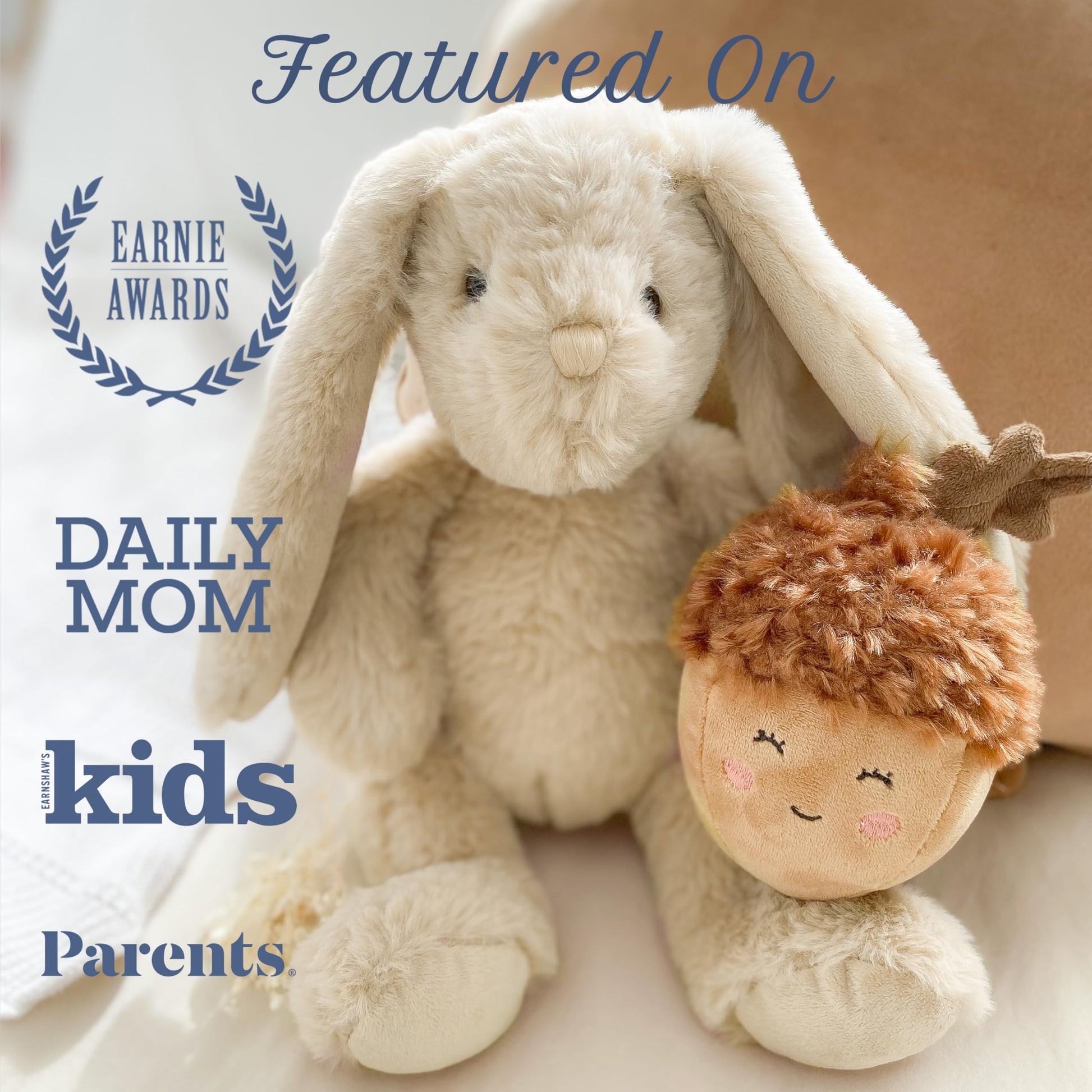MON AMI Buffy The Bunny 14-Inch Stuffed Animal, Soft Rabbit Plush Toy