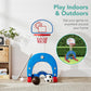 Best Choice Products Toddler Basketball Hoop with 27 Adjustable Heights, 3-in-1 Kids Sports Center with Soccer Goal, Indoor Outdoor Sports Toy