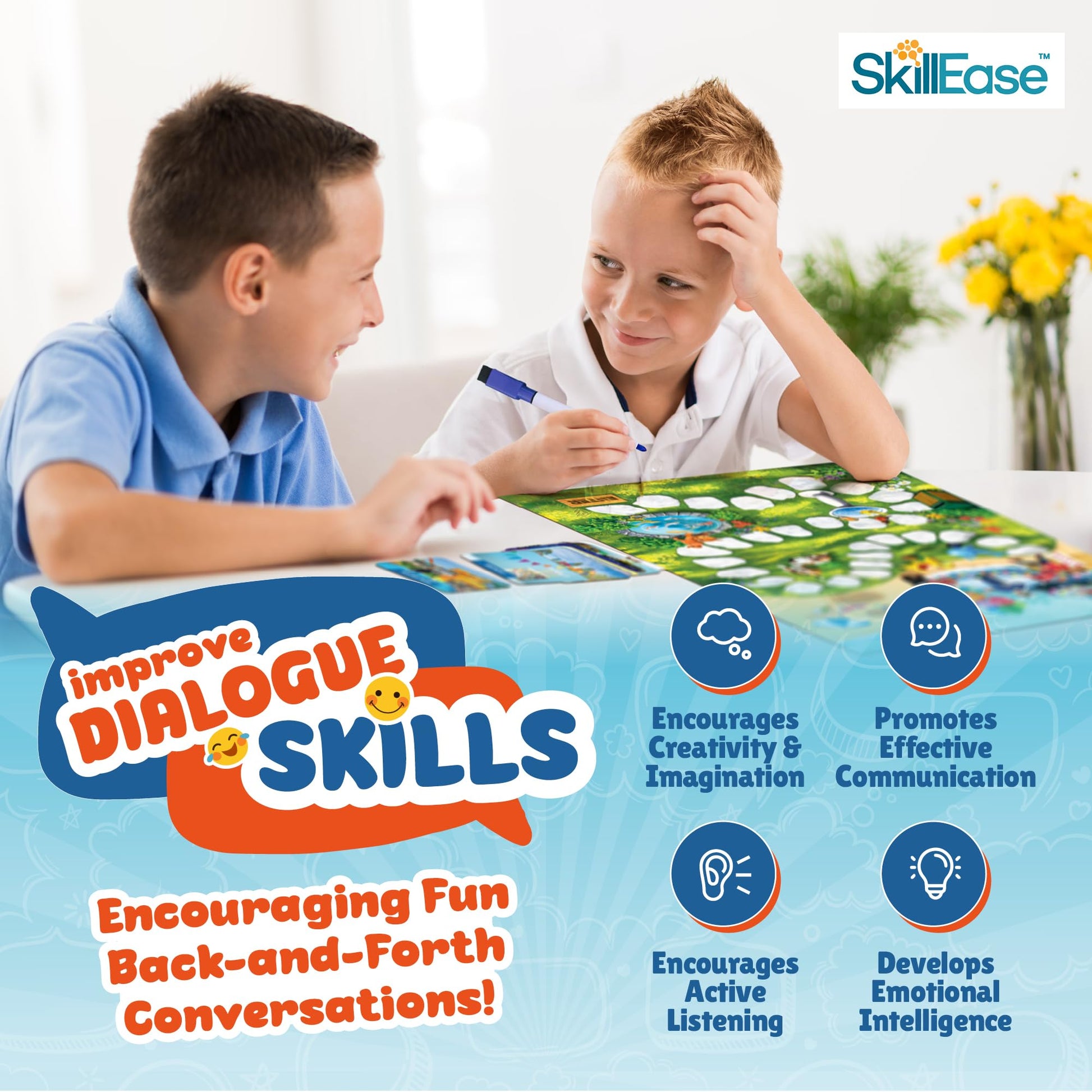 SkillEase Chatter Pop Social Skills Game to Think About Others, Speech Therapy Materials, Therapy Games, Educational, Social Emotional Learning