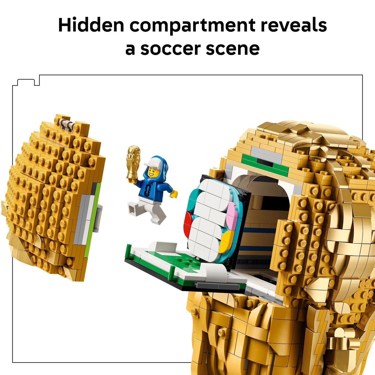 LEGO Editions FIFA World Cup Official Trophy Building Set - Kit for Display in Bedroom, Home Office, Book Shelf - Soccer Fans Collectible - W/World