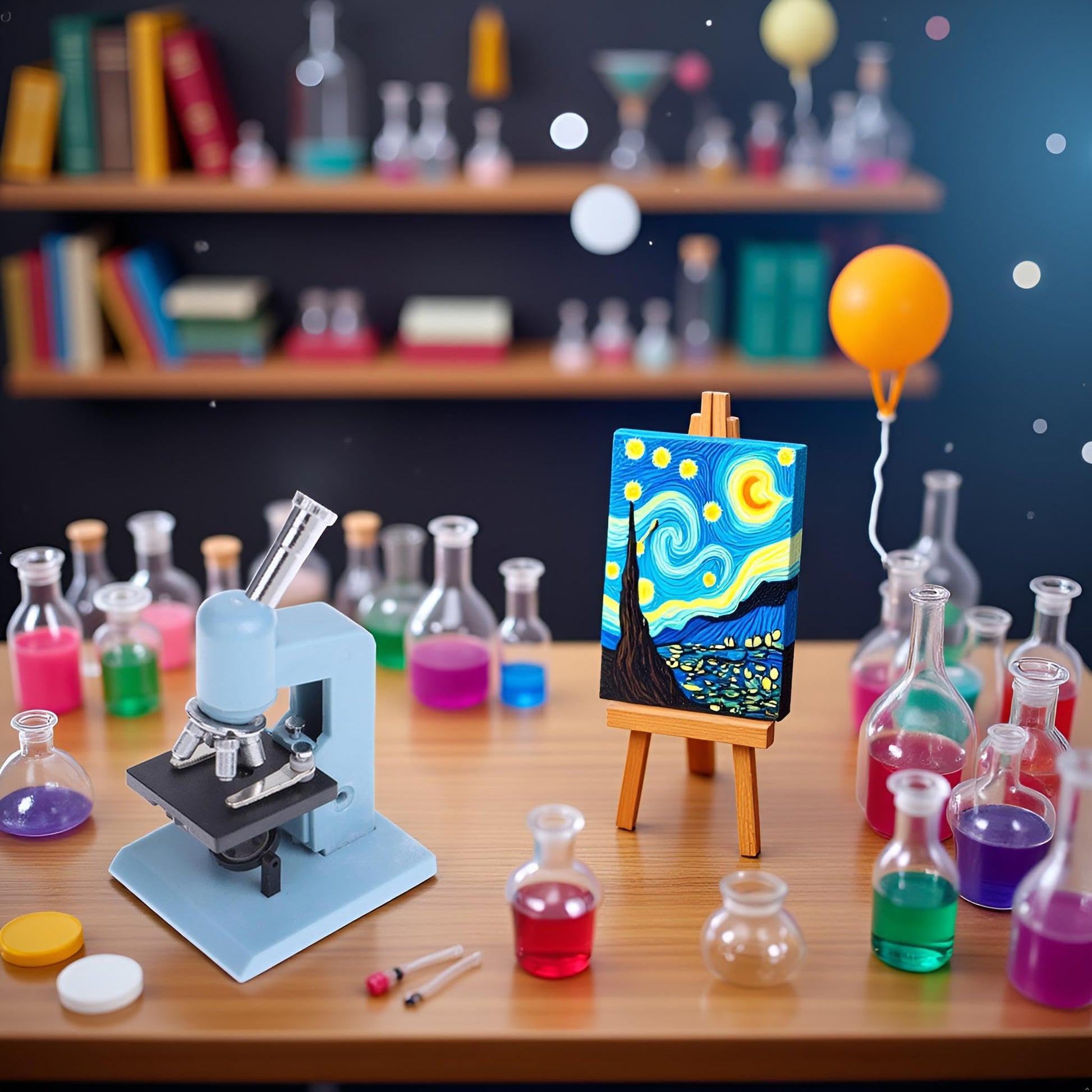 1Pc Blue Miniature Microscope, Plastic Dollhouse Mini Laboratory Tool for Dollhouse Science STEM Scene, DIY Doll House Kit for 1:12 Scale Dollhouse