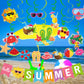 Summer Party Decorations Colorful Hello Summer Banner Summer Beach Pool Hanging Swirls Summer Vacation Garland Pool Summer Holiday Beach Party