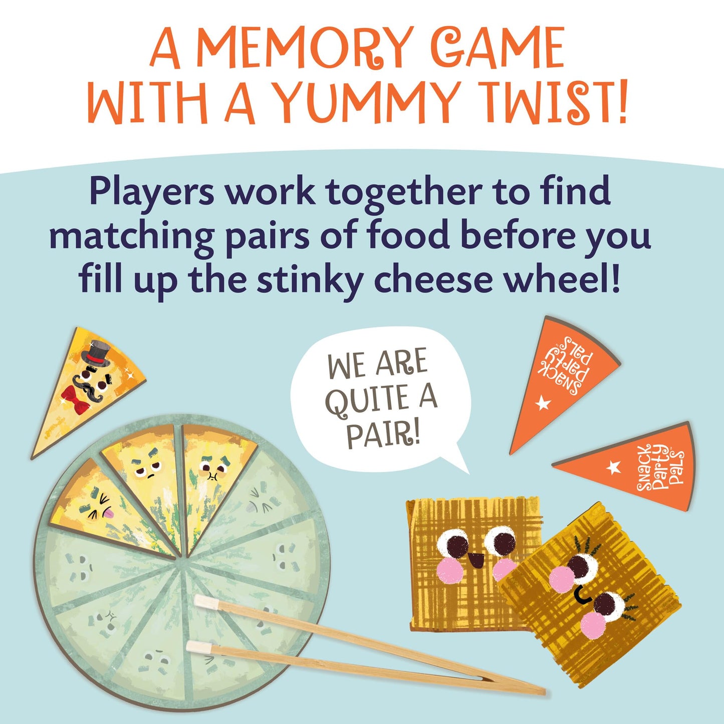 Peaceable Kingdom Snack Party Pals Cooperative Game - Fun Memory Game for Preschoolers & Kindergarteners - Ages 4+