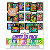 Stuff2Color Super Pack of 18 Fuzzy Velvet Coloring Posters (Sloth Adventures) - Arts & Crafts for Girls and Boys - Great for After School, Travel