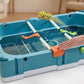 EastPoint 5-in-1 Tabletop Stadium Game Center - Teal, Plastic - Foosball Table Competition - Air Hockey Table for Kids Fun - Pinball Machine