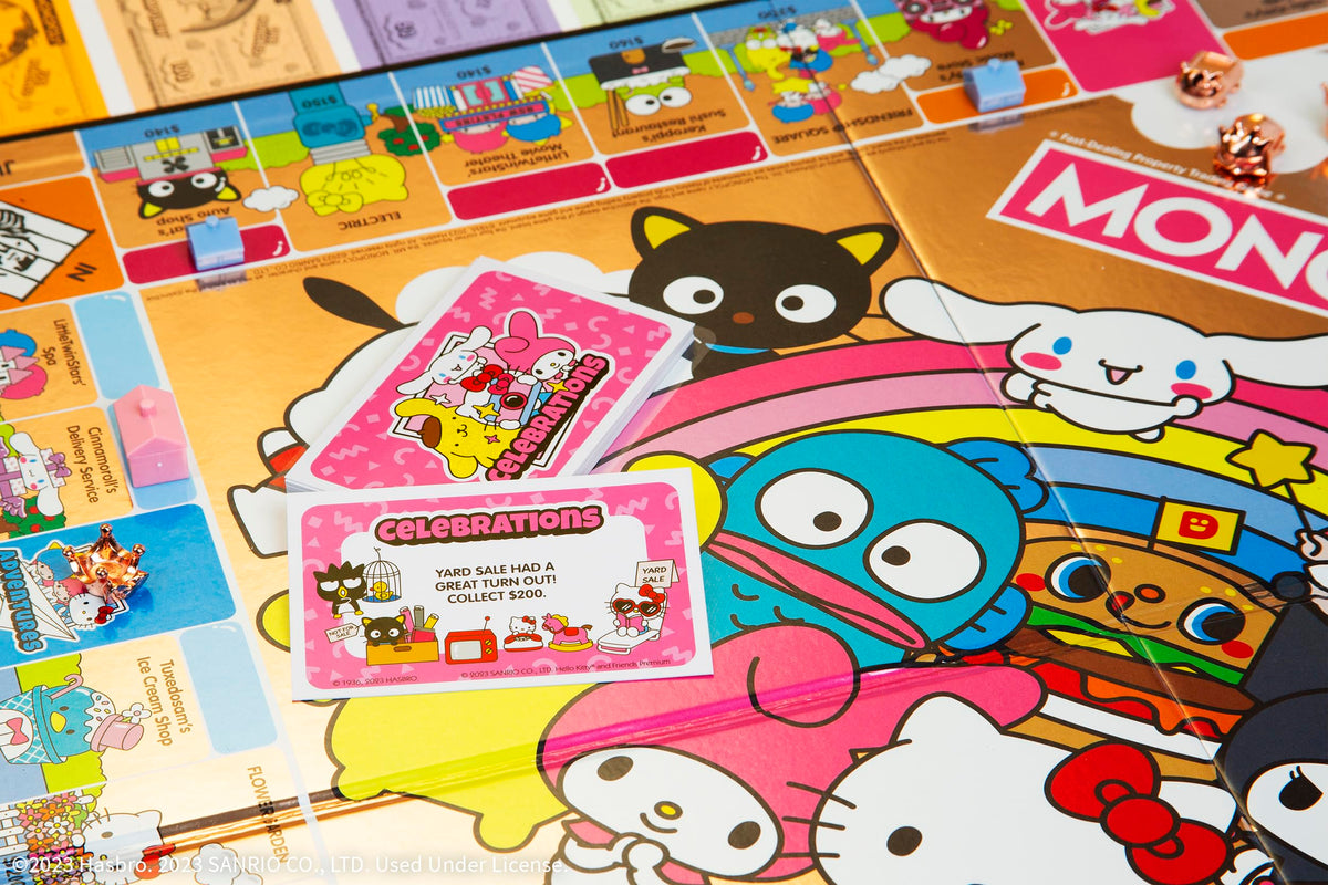 Monopoly: Hello Kitty and Friends Premium | Officially-Licensed Hello Kitty Merchandise | Collectible Upgraded Rose Gold Finish on Tokens, Board and