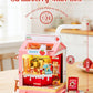 Robotime DIY Miniature House Kit, 1:28 Scale Tea Shop Scale Diorama Dollhouse with LED Lights, 3D Wooden Puzzle for Adults, Creative Crafts & Unique