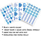 450PCS Israel Flag Stickers for Yom Ha'atzmaut, Classrooms & Crafts