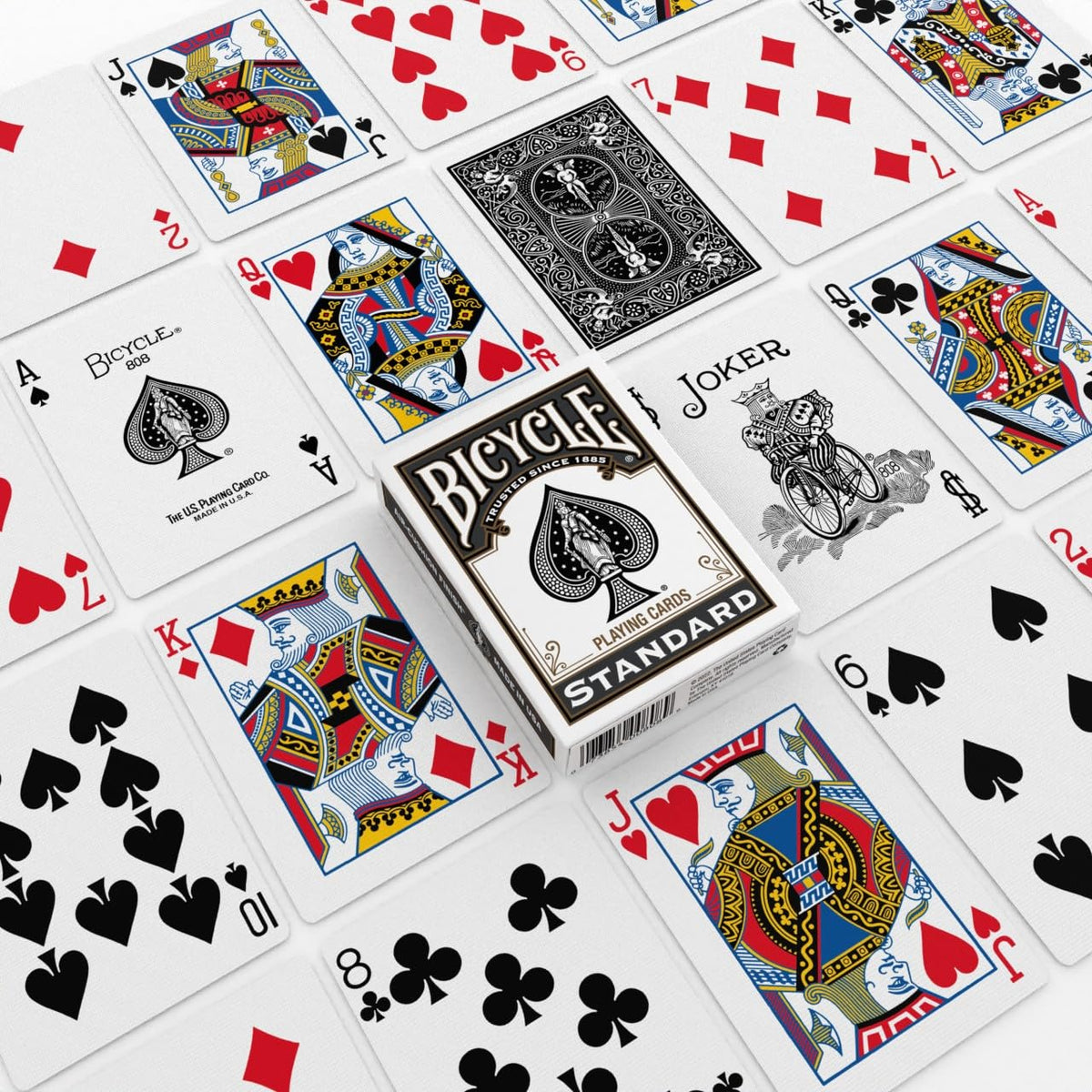 Bicycle Black Playing Cards Standard Index Poker Size Classic Deck