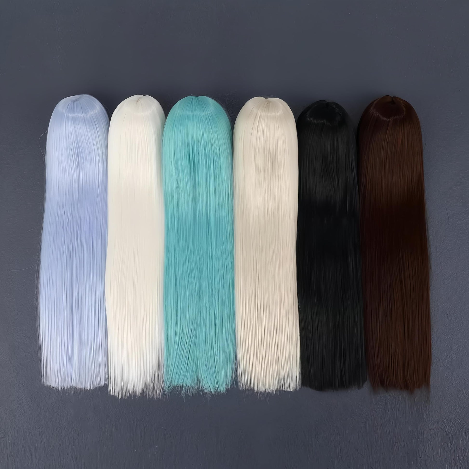YHYQiFei BJD Doll Wig Ball Jointed Doll Fashions Soft Long Hair,Multiple Colors,for 1/3 1/4 1/6 BJD Dolls (White 1/4)