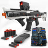 SOFITEN Electric Automatic Toy Gun Rifle Foam Dart Sniper Blaster with Adjustable Scope, Tactical Vest, Two Shooting Modes, Birthday Christmas