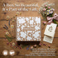 Fuwuu Flower Press Kit 7.1" - Medium Wooden Plant Pressing Book for DIY Art, Blue Camellia Design 6-Layer Leaf Flower Preservation Kit for Adults