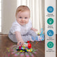 TOOTY TOY Light Up Transparent Gear Train Toy for Toddlers, Musical LED Crawling & Tummy Time Baby Toy, Educational Sensory Toys for Infants, Boys