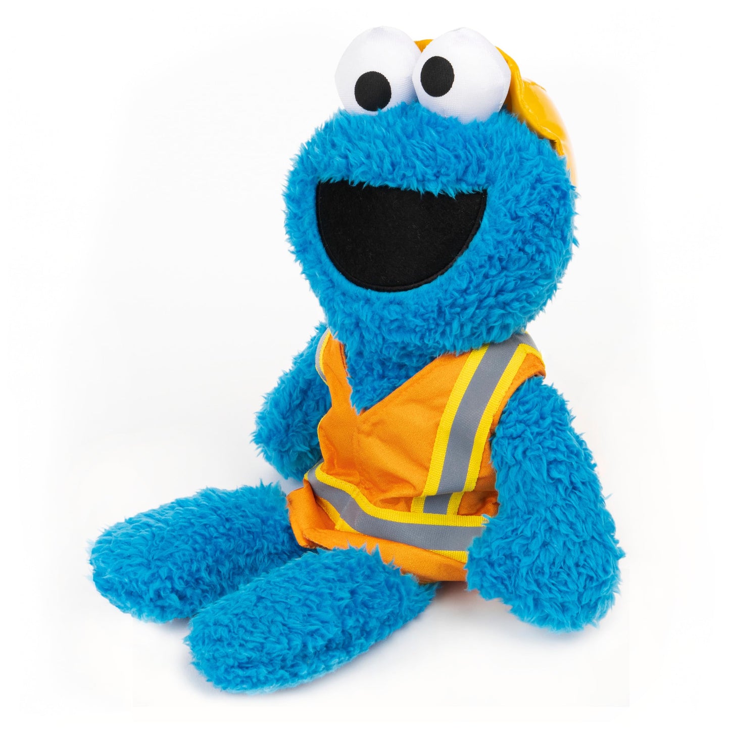 GUND Sesame Street Construction Worker Cookie Monster Take Along 13” Plush