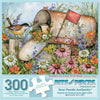 Bits and Pieces 300 Piece Puzzles for Adults - Mailbox in Field with Birds - 300 Large Pieces 18" x 24" Jigsaw Puzzles, Country Rustic Flowers, No 2