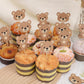 Beary First Birthday Cupcake Toppers,Bear 1st Birthday Decorations