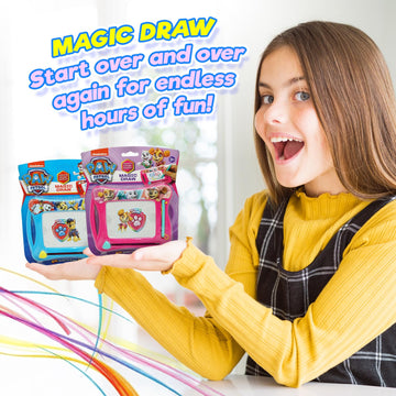 JA-RU PAW Patrol Magic Draw Magnetic Drawing Pad. (1 Unit for Boys) Kids Board Car Trip Toys. Mess-Free Small Write Board Chase, Marshall, Rubble