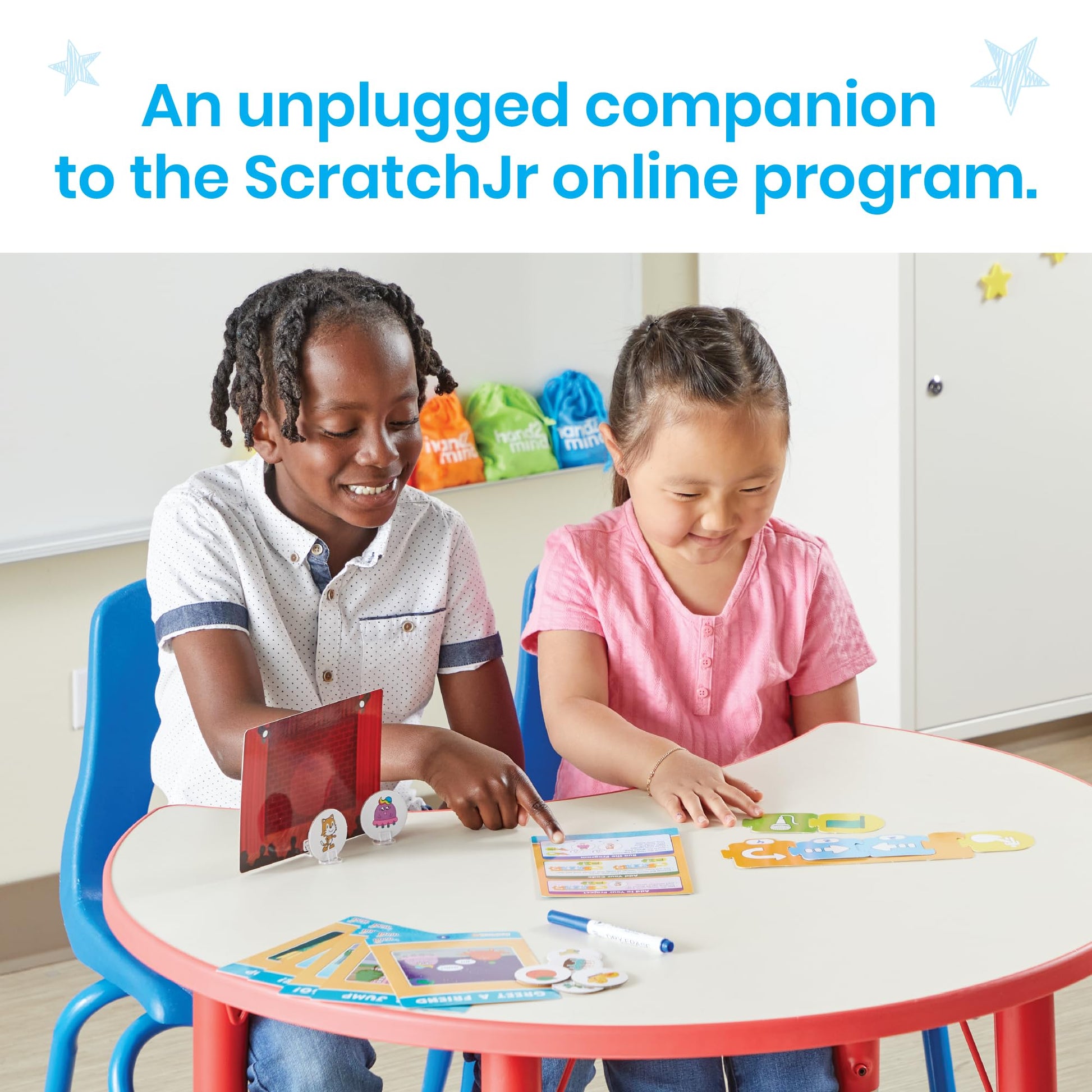 hand2mind ScratchJr Block-Based Coding Student Activity Set, Learn to Code, Computer Science and Programming for Kids, STEM Activities, STEM