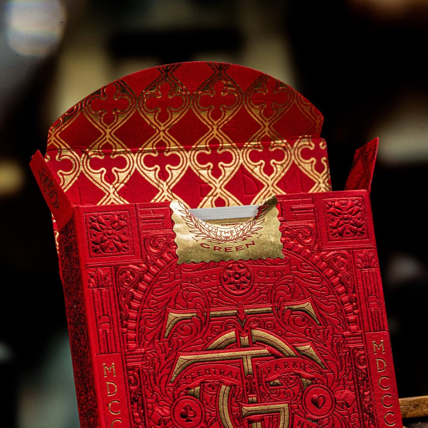 theory11 Tavern on The Green Playing Cards - Red Edition, Premium Collectible Poker Deck, Standard Index