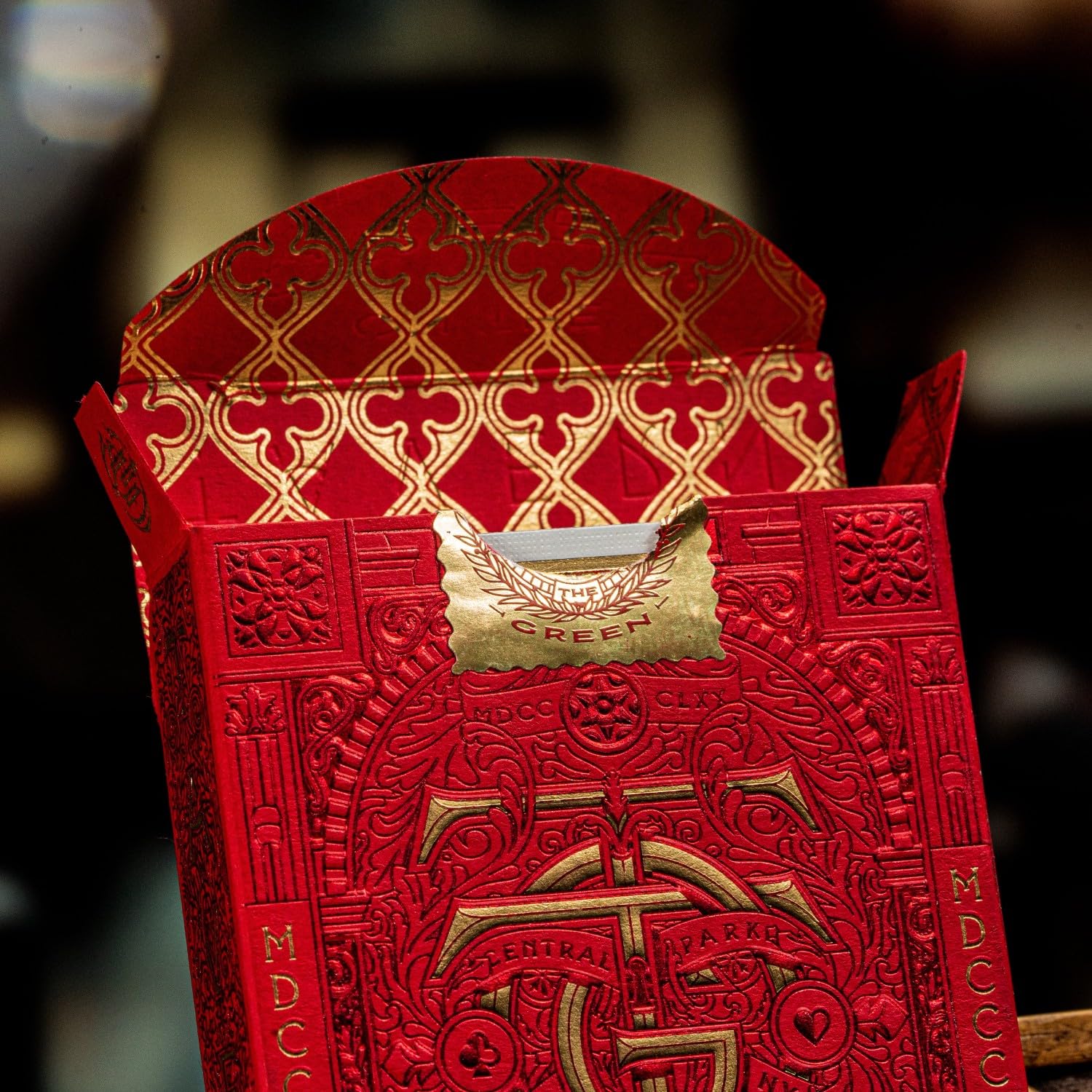 theory11 Tavern on The Green Playing Cards - Red Edition, Premium Collectible Poker Deck, Standard Index