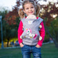 HappyVk-Baby Doll Carrier-Doll Carrier Front Back for Little Girls-Grey Unicorn