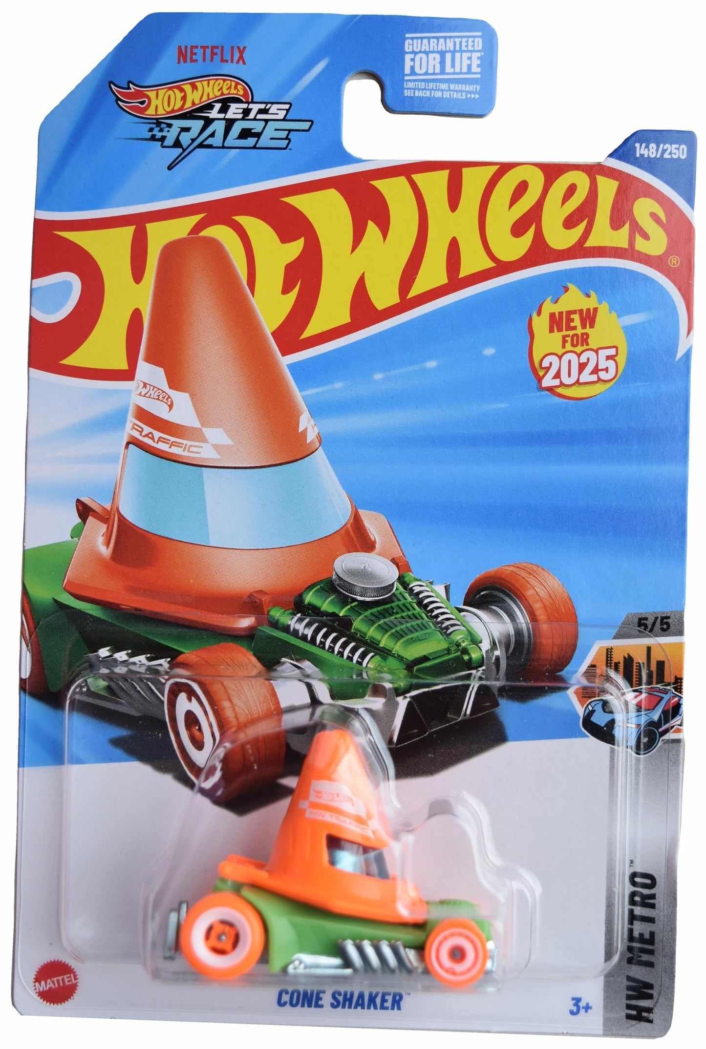 Hot Wheels Cone Shaker, HW Metro 5/5 [Green/Orange] 148/250