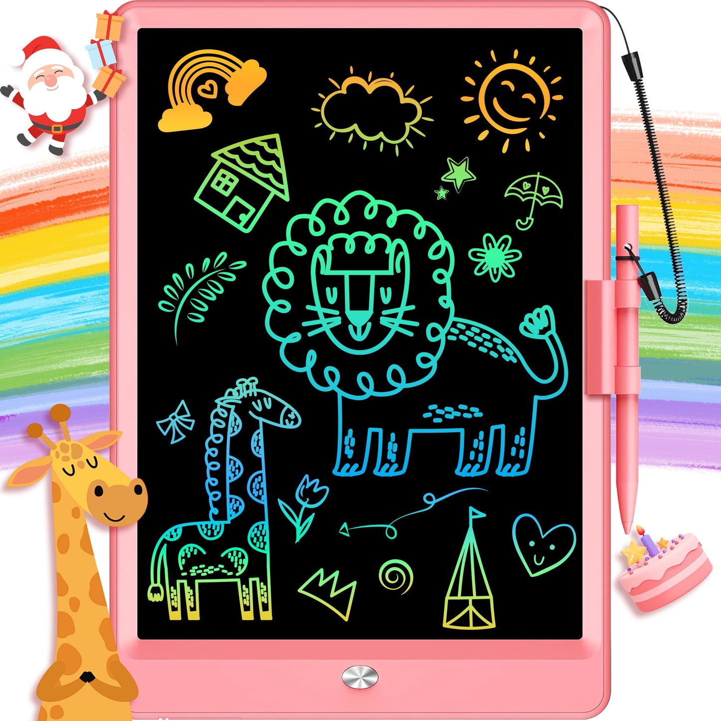 10 Inch LCD Writing Tablet Toy for 3 4 5 6 7 8 Year Olds - Erasable Electronic Drawing Pad and Doodle Board as Montessori Educational - Kids Christmas