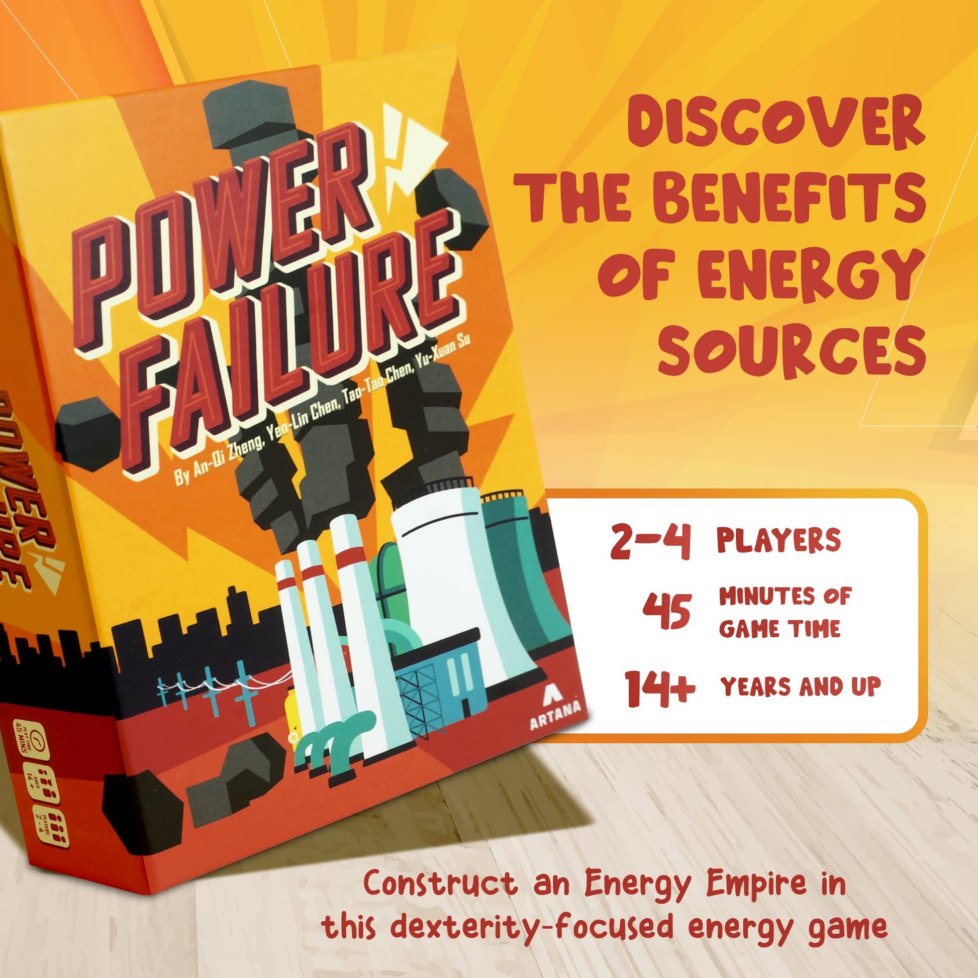 Power Failure: A Strategy Card Game about Power Plants and Energy Generation - Science Board Game on Nuclear, Renewable, and Fossil Fuels