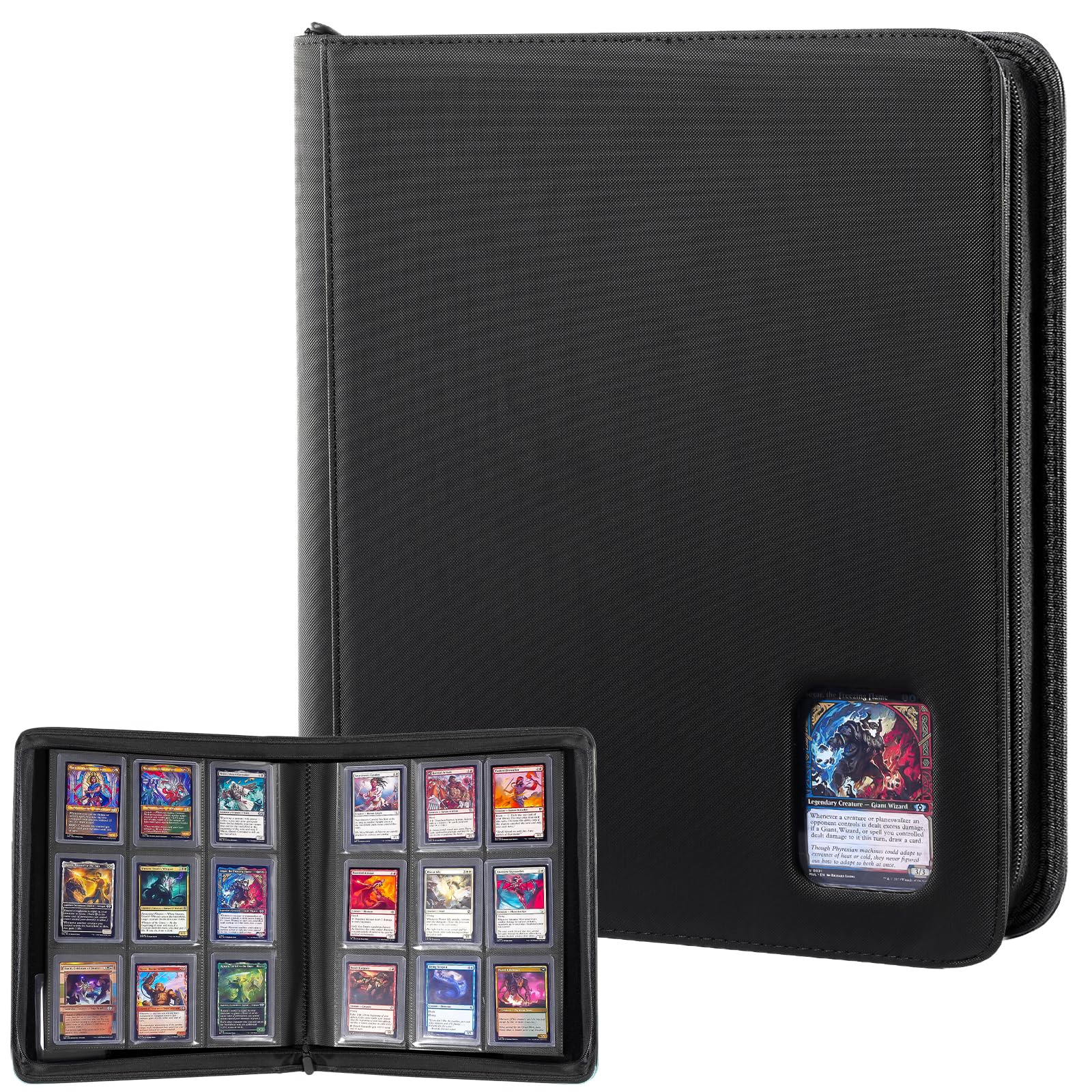 ProCase Top Loader Binder, 9 Pocket Holds 324 Toploaders, Black