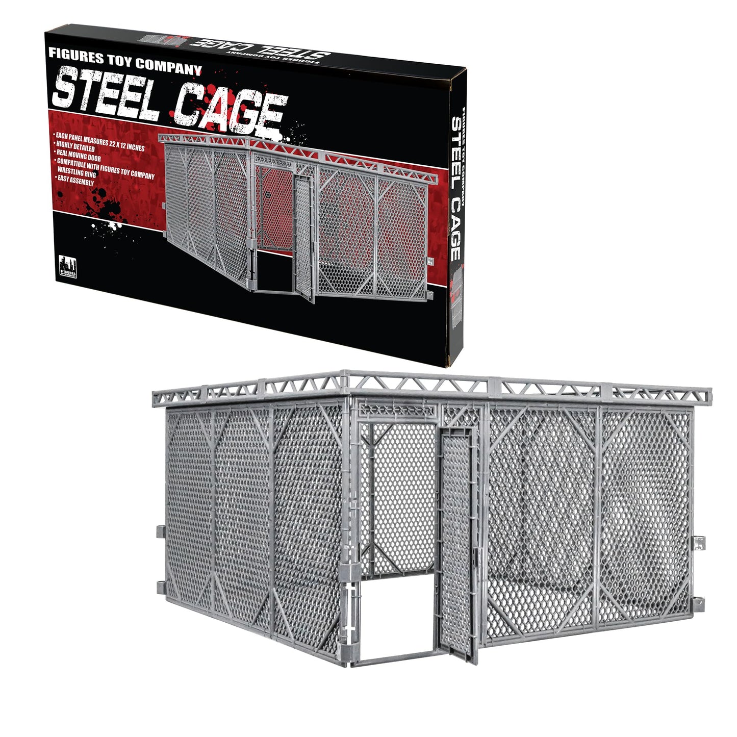 Figures Toy Company Steel Cage Playset Wrestling Rings