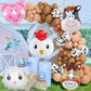 XLENGO 5 PCS Farm Animal Balloons, Cow Donkey Sheep Pig Chicken Foil Mylar Balloon for Baby Shower Farm Birthday Party Decorations Supplies