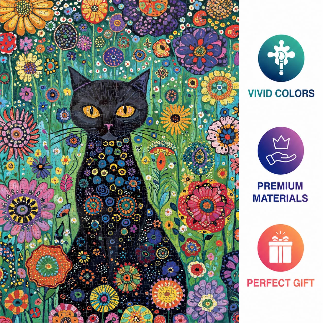 Cross & Glory | Jigsaw Puzzles for Adults | Petals and The Midnight Cat