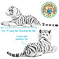 TigerHart Saphed The White Tiger - Squeeze Me! - 17 Inch Stuffed Animal Plush