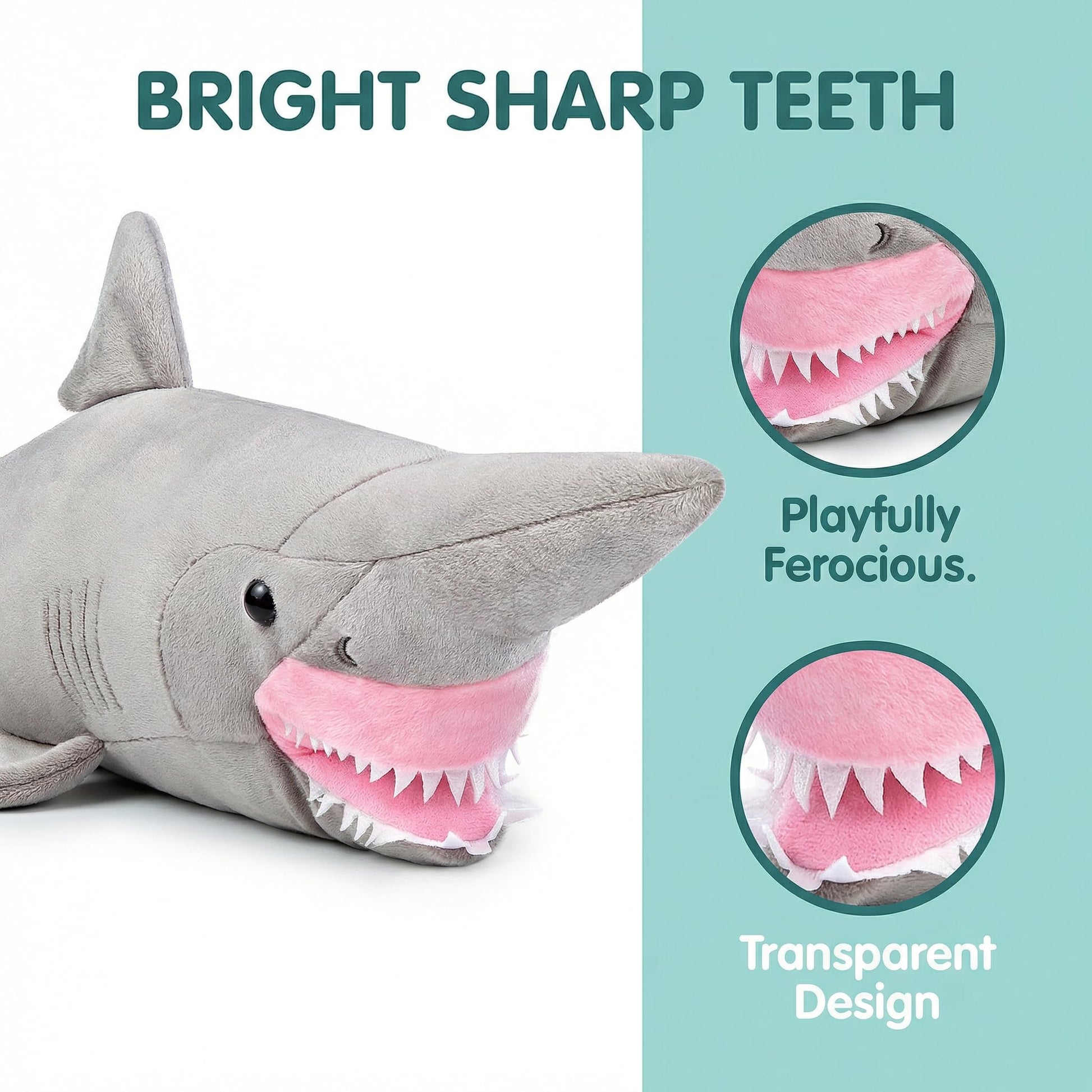 ZHONGXIN MADE Simulation Goblin Shark Plush Toy - 26.5" Lifelike Grey Goblin Shark Stuffed Toy, Super Soft Realistic Ocean Sea Creatures Plush Toy