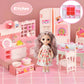 50 Pcs Dollhouse Furniture Accessories Set Miniature Mini Furniture Small Doll House Dolls People Playhouse Family Toys Gift 1:12 Kitchen Bedroom