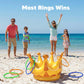 Funscape 2PCS Crown Pool Toy, Kids Inflatable Ring & Ball Toss Water Games