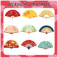 9 Pcs Folding Fans Honeycomb Centerpieces Japanese Folding Fans Birthday Centerpiece Decorations Folding Fans Table Decorations for Folding Fans Party