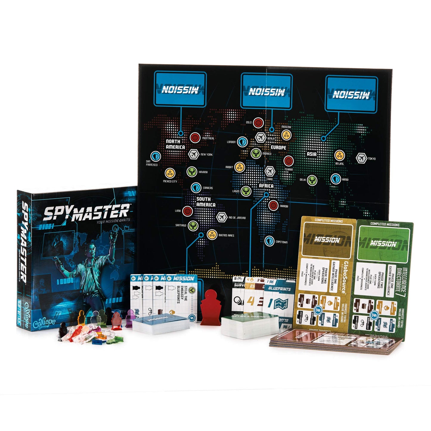 Calliope Games SpyMaster - Strategy Spy Board Game For Kids & Adults - Perfect For Family Game Night - 2-6 Players
