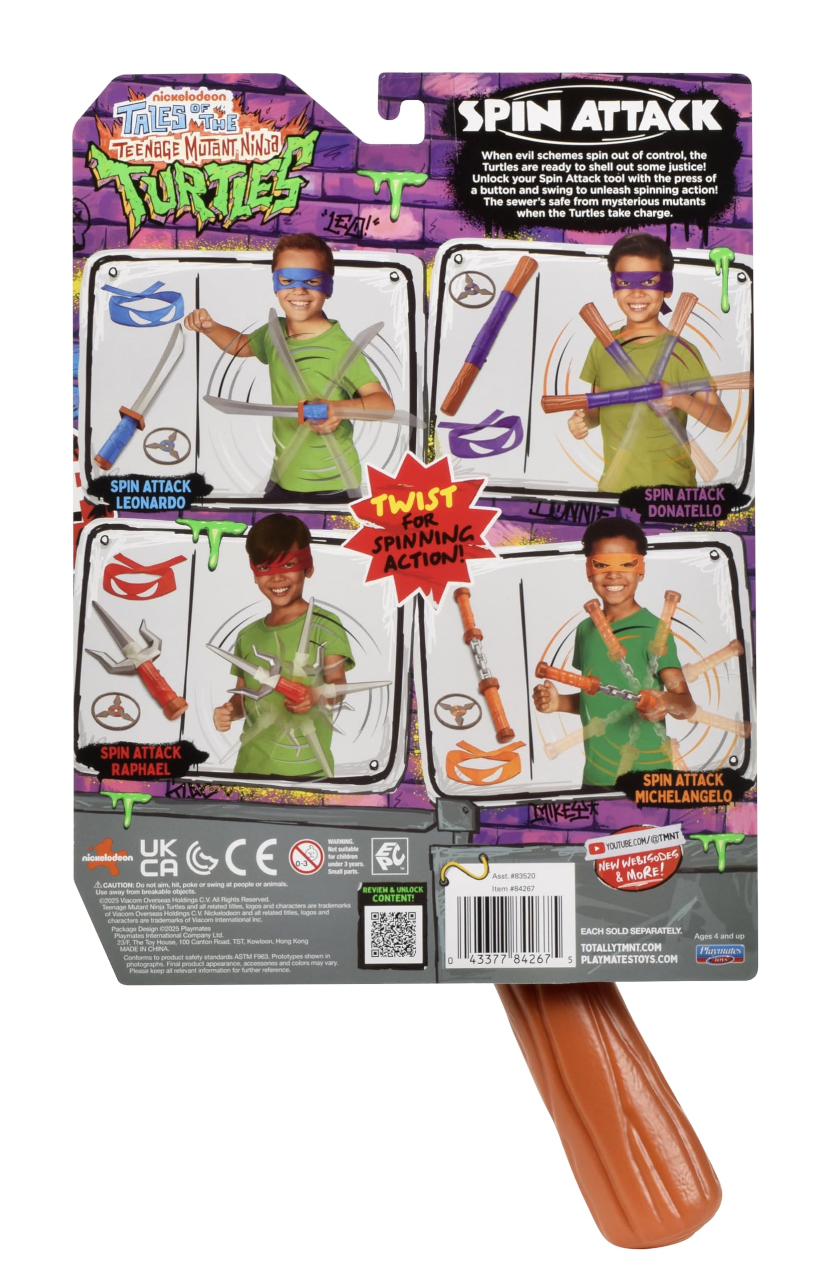 Teenage Mutant Ninja Turtles Tales of the Spin Attack Leonardo Katana Sword Role Play by Playmates Toys