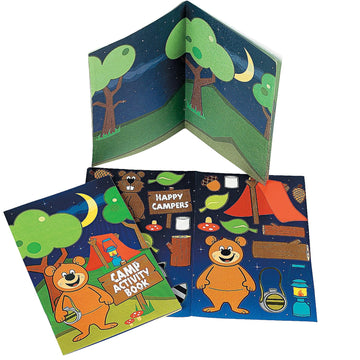 Fun Express - Camp Activity Book with Stickers - Stationery - Activity Books - VBS Vacation Bible School Supplies/Decor - 12 Pieces