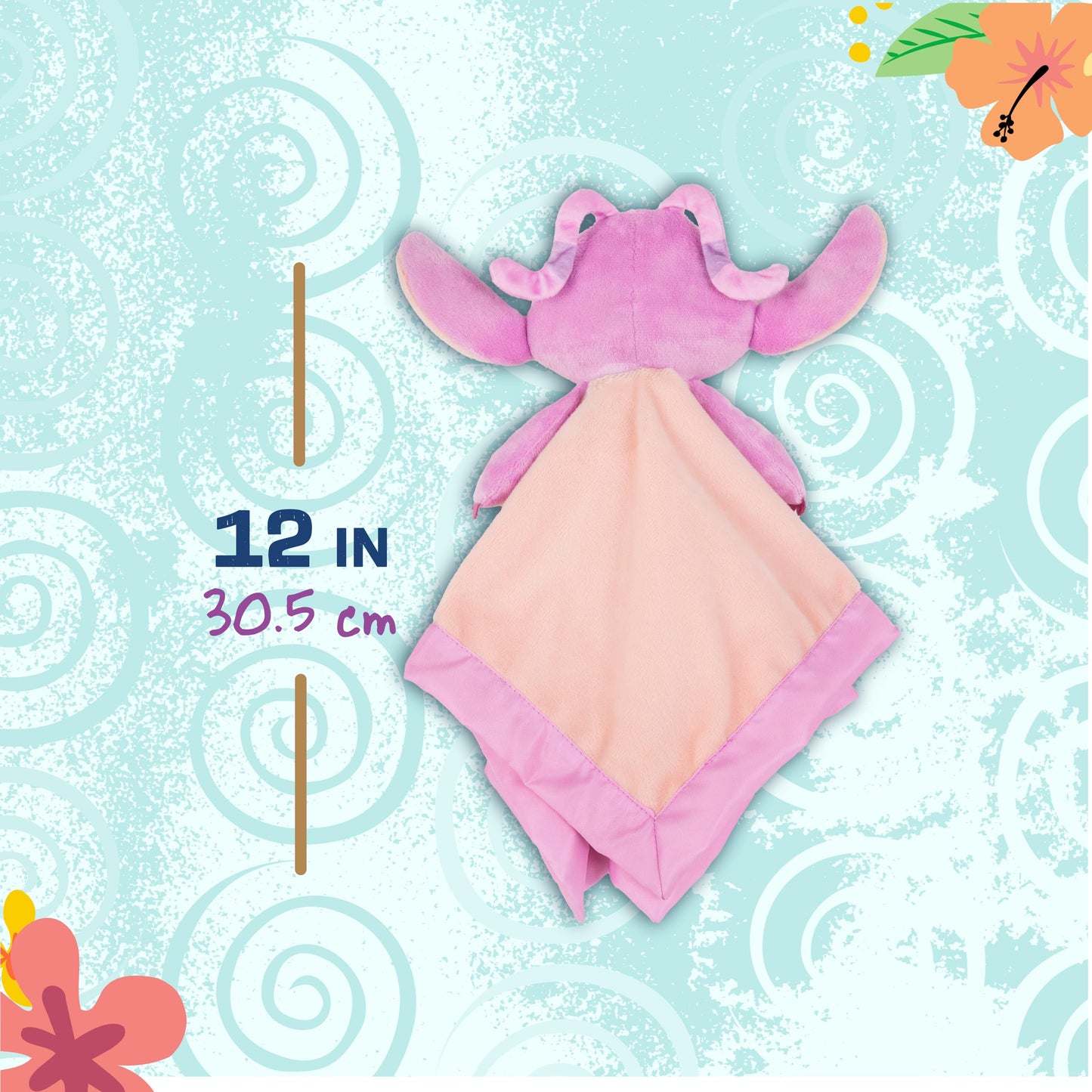 Kids Preferred Disney Baby Lilo and Stitch 12 Inch Angel Plush Newborn Toddler Baby Blanket Lovey, Snuggle Toy Stuffed Animal Baby Blankets for Girls