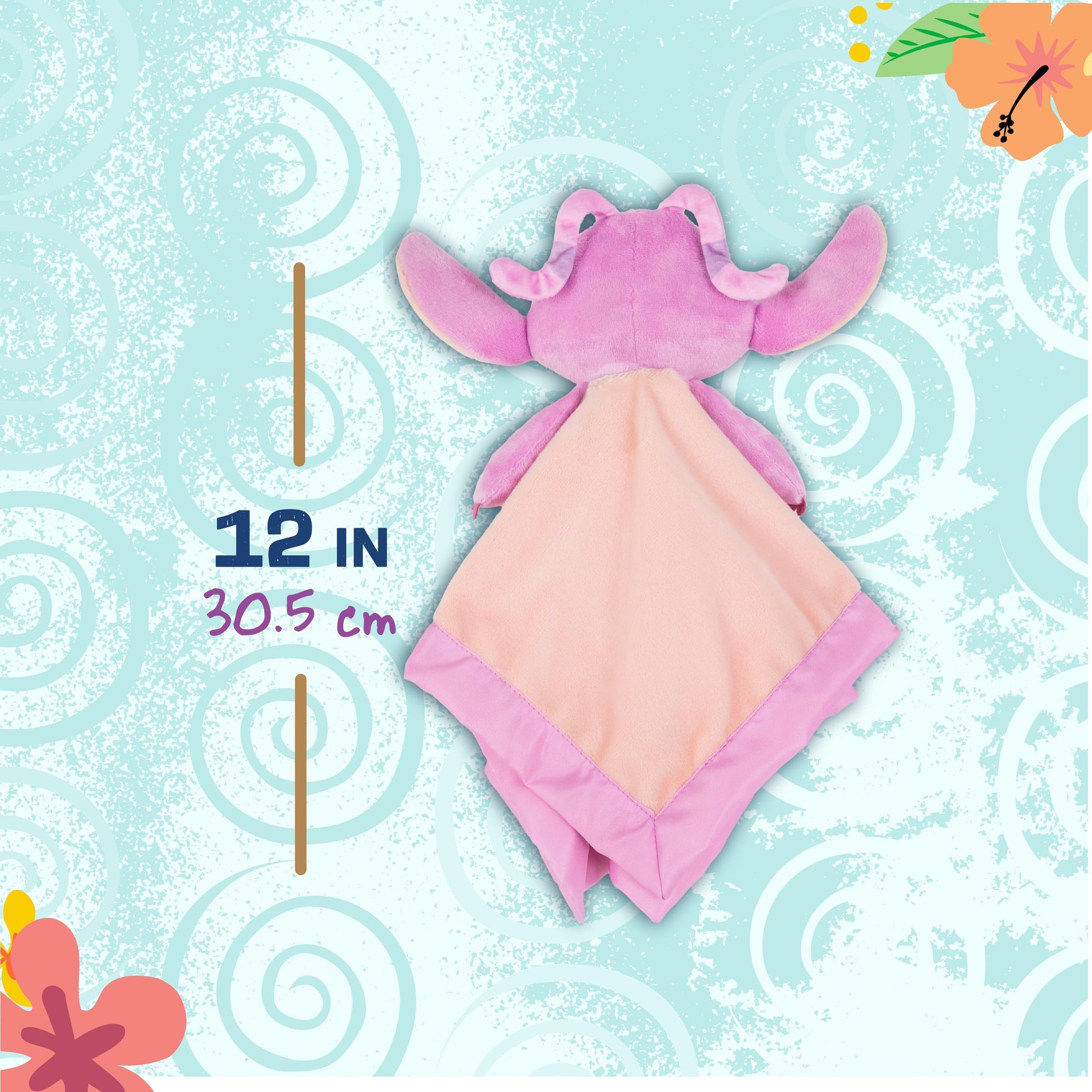 Kids Preferred Disney Baby Lilo and Stitch 12 Inch Angel Plush Newborn Toddler Baby Blanket Lovey, Snuggle Toy Stuffed Animal Baby Blankets for Girls