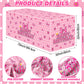 KMZFPYJ 6Ft Pink Bow Birthday Party Tablecloth, Cute Mouse Bow Party Decorations, Bow Table Cloth for Kids Girls Pink Mouse Theme Party Decorations