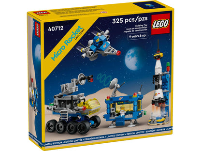 LEGO 40712 Micro Rocket Launchpad: 325 Pieces - Nostalgic Space Toy Set for Adults and Kids 9+, Inspired by Classic Space Sets from The 70s and 80s