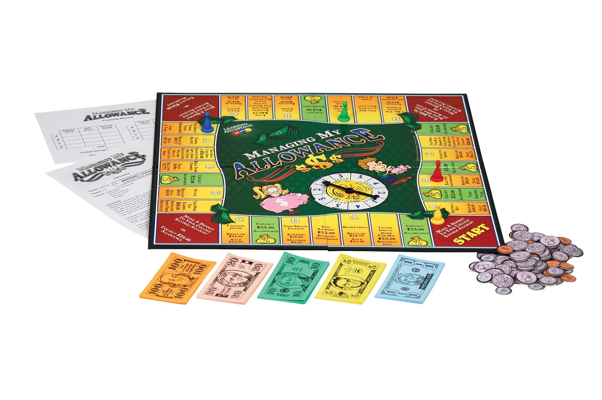 LEARNING ADVANTAGE Managing My Allowance Money Game | for Ages 8+ | Teach Financial Literacy | First Money Experience for Kids