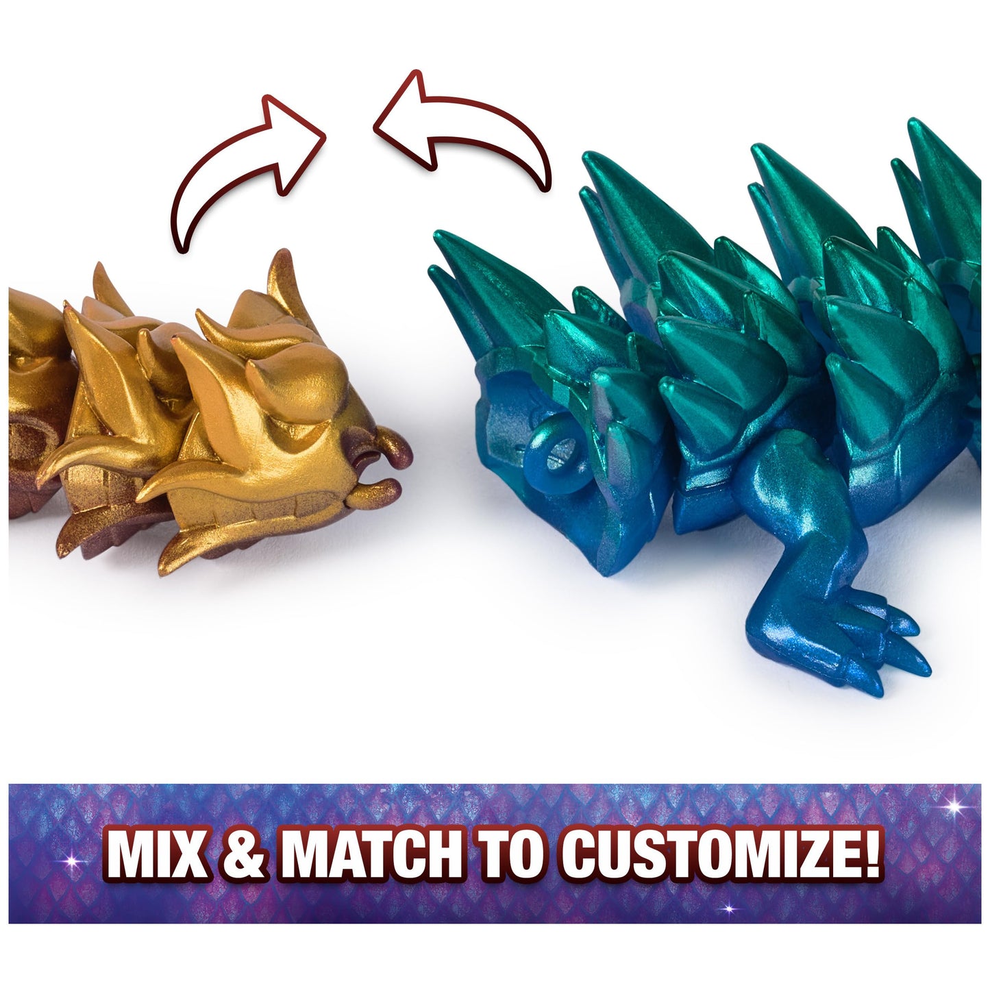 CrystaLynx Dragon 12.5-inch Articulated Figure, Blind Box Toy, Ages 8+