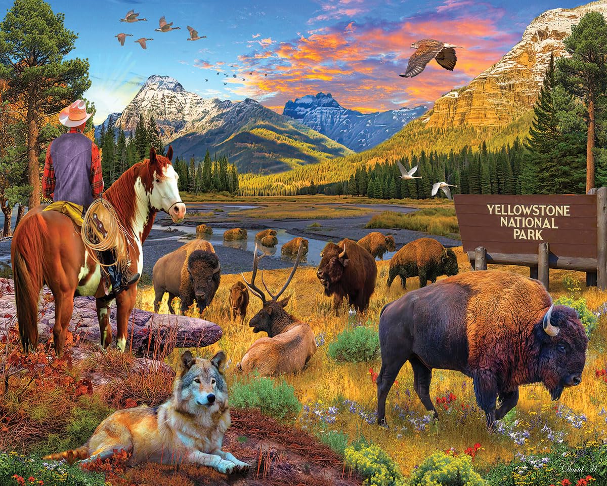 White Mountain 1000 Piece Jigsaw Puzzle National Park, Yellowstone