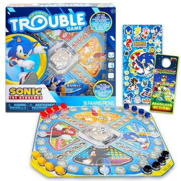 Sonic the Hedgehog Pop Up Board Game - Bundle with Sonic Board Game for Kids with Pop Up Dice Plus Stickers, More | Sonic the Hedgehog Games