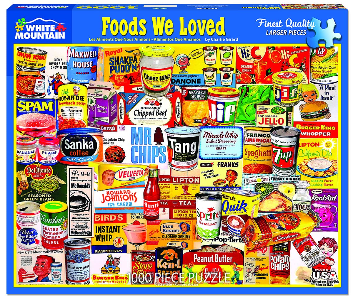 White Mountain 1000 Piece Jigsaw Puzzle Nostalgic Food, Foods We Loved